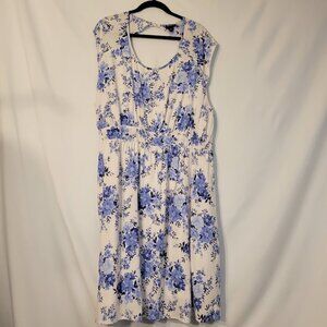 Torrid size 4x plus dress blue and white